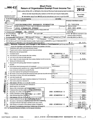 Form 990-EZ Exempt Organization Tax Return