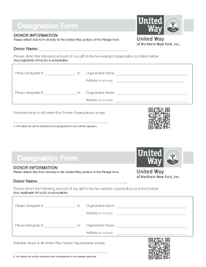 United Way Designation Form