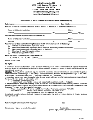 Authorization to Use or Disclose My Protected Health Information (PHI)