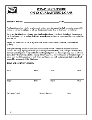 Wrap Disclosure on VA Guaranteed Loans
