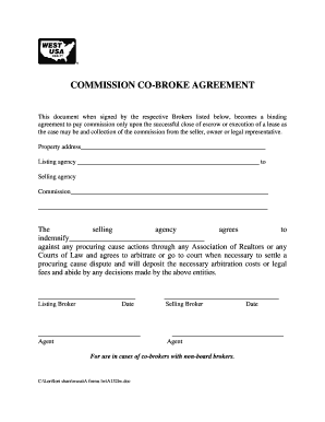 Commission Co-Broke Agreement