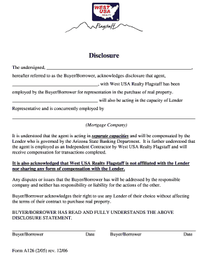 Real Estate Agent Disclosure Form