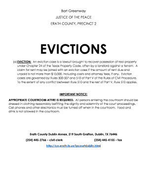 Texas Eviction Petition Form