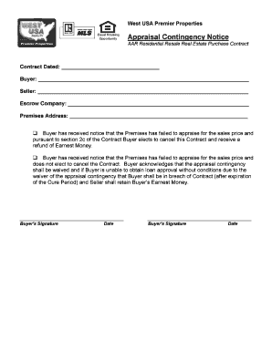 Appraisal Contingency Notice