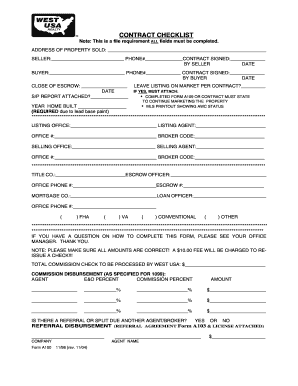 Real Estate Contract Checklist