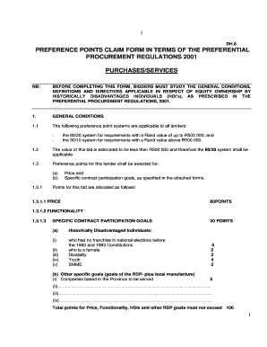 Preference Points Claim Form