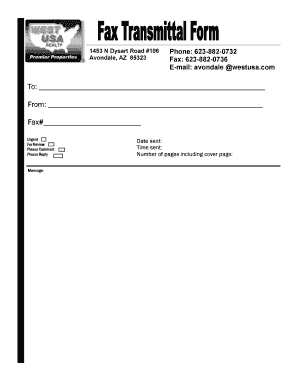 Fax Cover Sheet