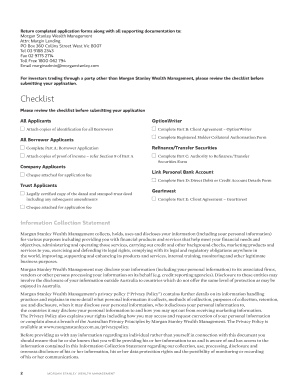 Morgan Stanley Margin Lending Borrower Application Form
