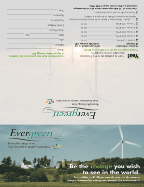 Evergreen Renewable Energy Program Enrollment Form