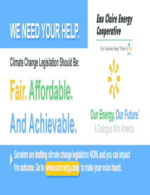 Climate Change Legislation Support Form