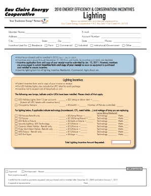 2010 Energy Efficiency Incentive Form