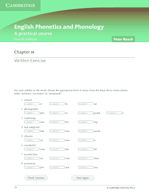 English Phonetics and Phonology Exercise