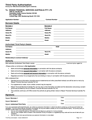 Third Party Authorisation Form