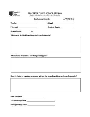 Teacher Professional Growth Plan