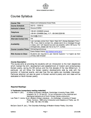 Examples of schedule 3 drugs - Syllabus - Ewha Global Online Campus - global ewha ac