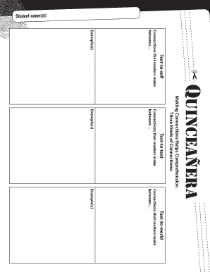 Quinceañera Reading Comprehension Worksheet