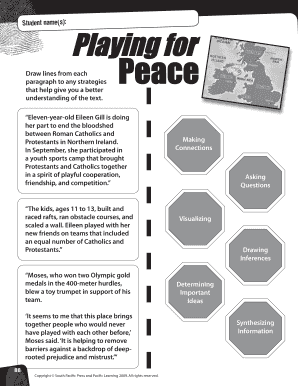 Reading Comprehension Strategies Worksheet