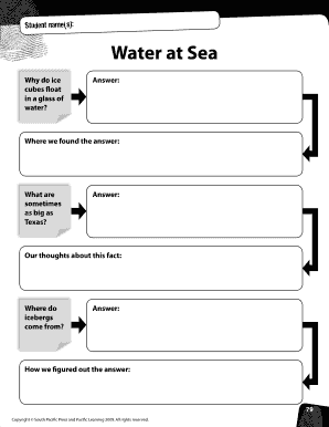 Science Project Worksheet