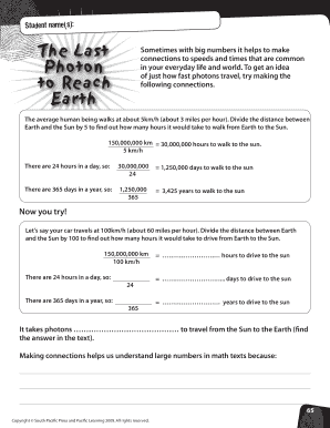 Photon Travel Time Calculation Worksheet