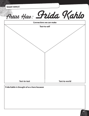 Frida Kahlo Hero Analysis Form
