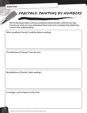 Fractals Learning Worksheet