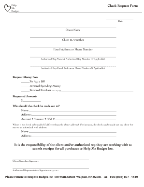 Check Request Form