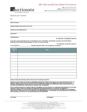 Gebote per Telefon