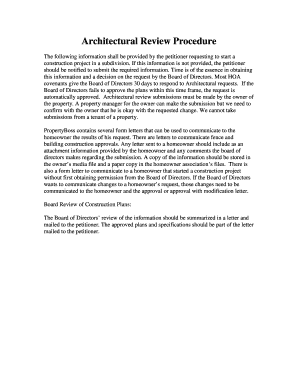 HOA Architectural Review Request Form