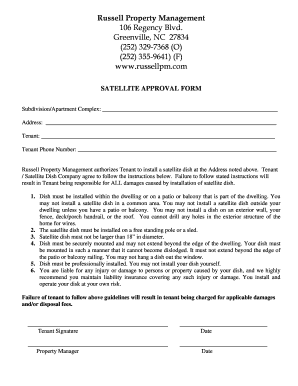 Satellite Dish Approval Form