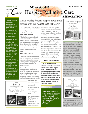 Nova Scotia Palliative Care Petition