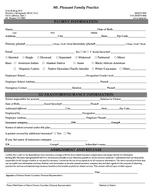 Patient Information Form