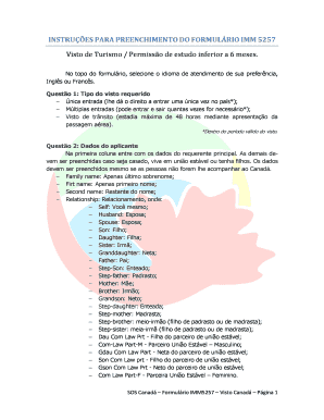 Formulário IMM 5257