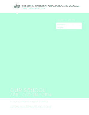 School Application Form