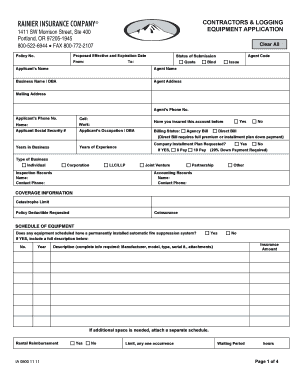 Equipment Application for Contractors and Logging