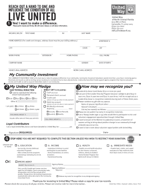 United Way Community Investment Fund Donation Form