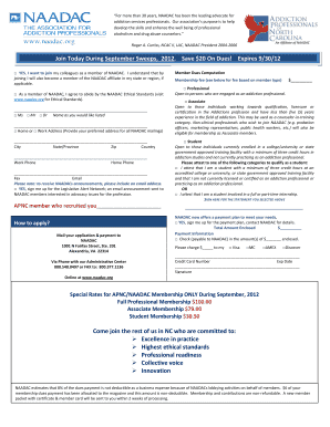 NAADAC Membership Application Form
