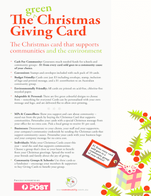 Christmas Giving Card Order Form