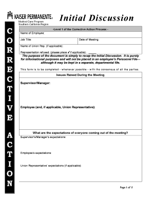 Medical Care Program Initial Discussion Form