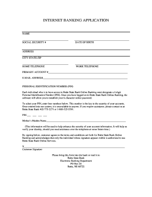 Butte State Bank Internet Banking Application