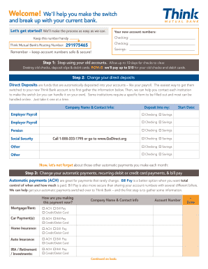 Bank Account Switching Guide