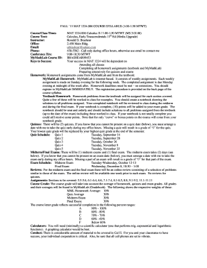 Examples of completed parent brag sheets - FALL 10 MAT 1224006 COURSE SYLLABUS 100-150 MTWT - zeta math utsa