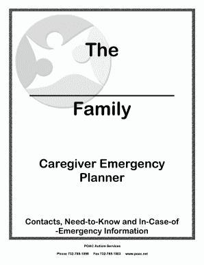 Caregiver Emergency Planner