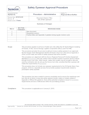 Safety Eyewear Approval Procedure - suncor Public Documents