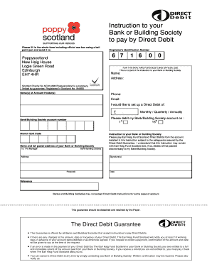 Poppyscotland Direct Debit Form