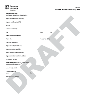 Community Grant Request Form