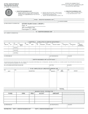 Connecticut Transfer Invoice Accounting Form