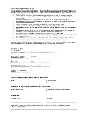 Customer Registration Form
