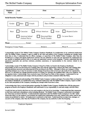 Employee Information Form