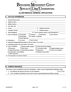 Allied Medical General Application