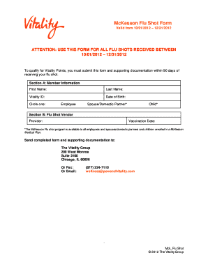 McKesson Flu Shot Form